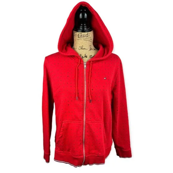 Red tommy hilfiger sweatshirt womens 2025